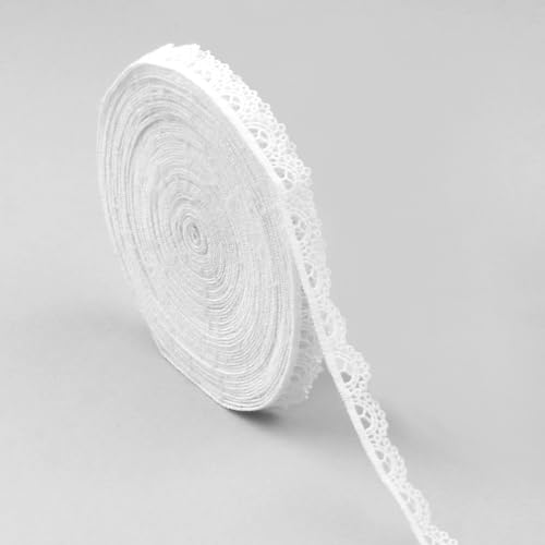 Weißes Spitzenband,Häkel Baumwoll Spitzenborte,Vintage-Spitzenband zum Basteln,Geschenkverpackung,DIY-Nähen,Brauthochzeitsdekoration,Scrapbooking-Zubehör,9,14 Meter/Rolle Weißes Spitzenband,Häkel Baumwoll Spitzenborte,Vintage-Spitzenband zum Basteln,Geschenkverpackung,DIY-Nähen,Brauthochzeitsdekoration,Scrapbooking-Zubehör,9,14 Meter/Rolle von Pretwad