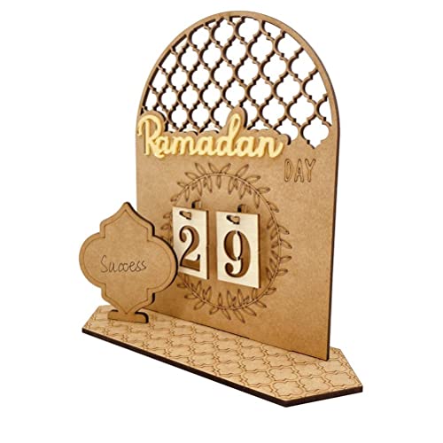 Ramadan Kalender, Eid Mubarak Dekoration DIY Ramadan aus Holz Countdown-kalender Ornament Gebet Ramadan Mubarak Deko Wohnzimmer Ramadan Geschenke für Kinder von Prevessel
