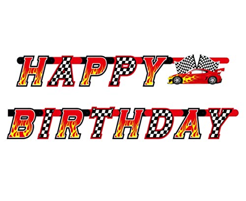 Prezer Papiergirlande Happy Birthday Auto von Prezer