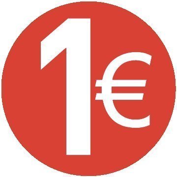 1 Euro Pack 200-30mm Rot Preis Aufkleber 1 Euro Pack 200-30mm Rot Preis Aufkleber von Price stickers