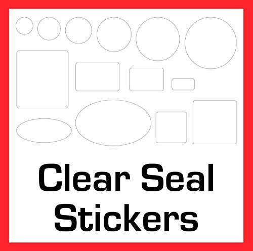 1000 klar Dichtung Aufkleber/Etikett - 14 Größen zur Auswahl - Permanente Haftung - 15mm Kreise von Price stickers