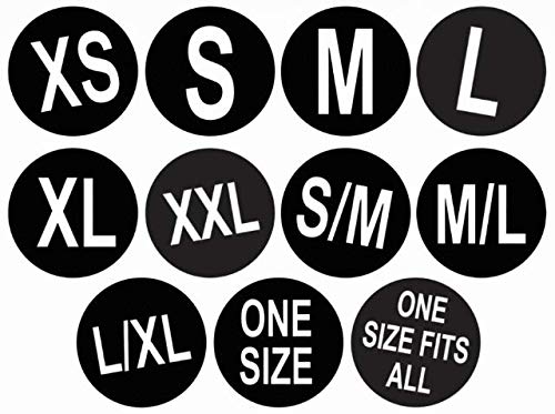13mm Größe Sticker - Schwarz - S/M, Pack - 100 von Price stickers