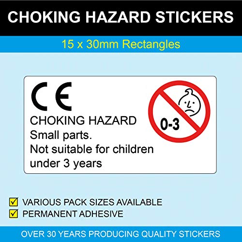 Price stickers 15 x 30 mm choking hazard-aufkleber, 500 von Price stickers