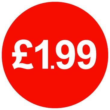 Price stickers â £ red - 30mm - â £ 1.99, 40 von Price stickers