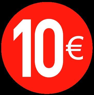Price stickers euro - 13 mm, 10 ?, 200 von Price stickers