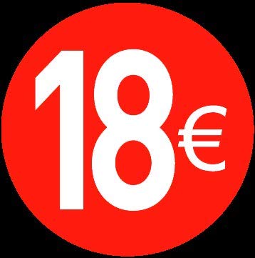 Price stickers euro - 13 mm, 18 ?, 1000 von Price stickers