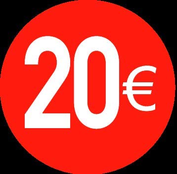 Price stickers euro - 13 mm, 20 ?, 1000 von Price stickers