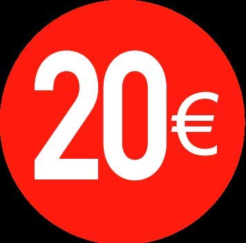 Price stickers euro - 20 mm, 20 ?, 200 von Price stickers