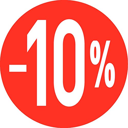 X% Prozent Price Stickers, Pack - 200-10%, 45mm - Pack 200 von Price stickers