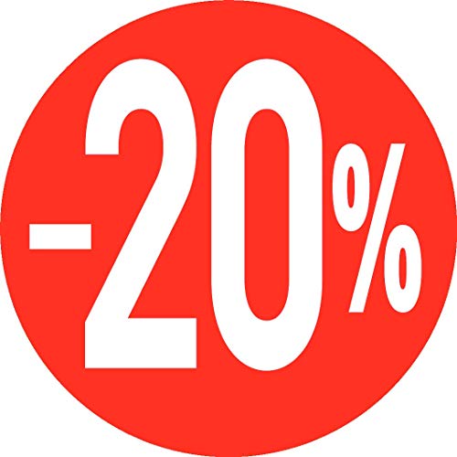 X% Prozent Price Stickers, Pack - 200-20%, 20mm - Pack 200 von Price stickers
