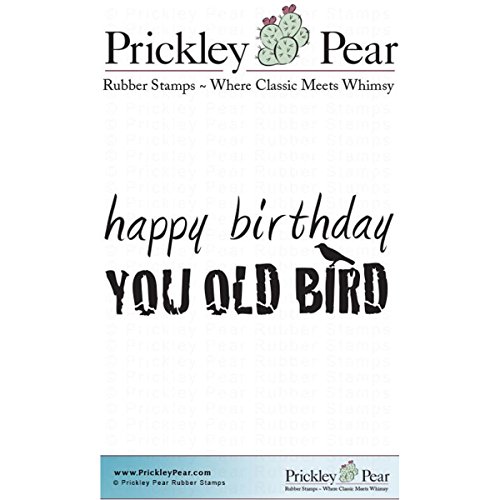 Prickley Pear selbst Briefmarken 2,5 x 1 SIE Old Bird, Acryl, Mehrfarbig, 3-teilig von Prickley Pear