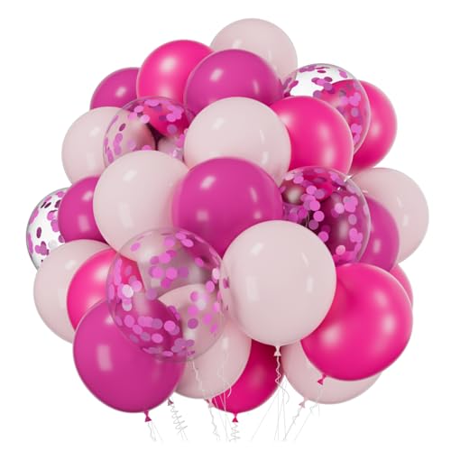 Rose Rot Luftballons Rose pink Retro Pfirsich,66 Stück 30cm Rose pink Retro Pfirsich Helium Ballons Set für Geburtstag Baby Shower Jubiläum Hochzeit Party JGA Dekoration von Pricl