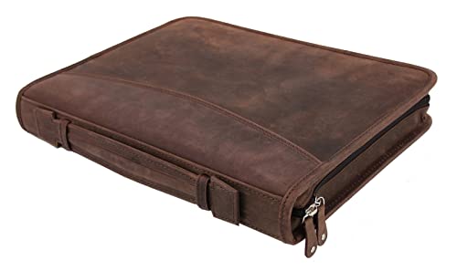 Pride and Soul 30125 - Ringbuchmappe A4 VIGGO, Schreibmappe mit Tablet-Fach, Businessmappe aus Leder, Mappe mit Notizblock, Organizer für Büro und Alltag, Tabletmappe ca. 35,5 x 28 x 5 cm, braun Pride and Soul 30125 - Ringbuchmappe A4 VIGGO, Schreibmappe mit Tablet-Fach, Businessmappe aus Leder, Mappe mit Notizblock, Organizer für Büro und Alltag, Tabletmappe ca. 35,5 x 28 x 5 cm, braun von Pride and Soul