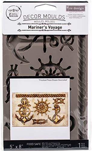 Redesign With Prima 655350644871 Mariner’s Voyage Clay, Soap Making Molds,Pottery & Modeling Clays, Silikon, 5"x8"x8mm von PRIMA MARKETING INC