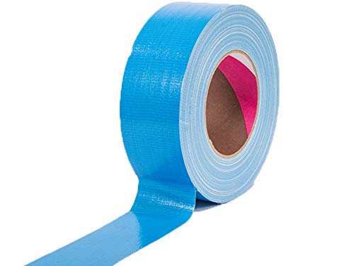 Primaflor - Ideen in Textil Profi Gewebeklebeband Klebeband für Bühnenbau Tape Gewebeband Verlegerklebeband - Blau, 5cm x 50m, Matt, Wasserfest, Beschriftbar, Rückstandsfrei Abziehbar von Primaflor - Ideen in Textil