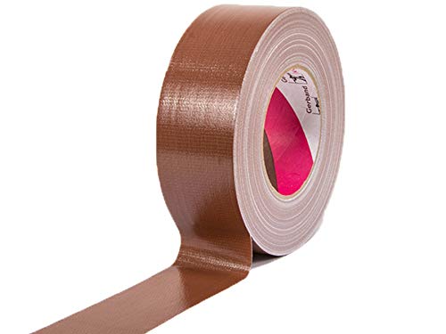 Primaflor - Ideen in Textil Profi Tape Gewebeklebeband Klebeband für Bühnenbau Gewebeband Verlegerklebeband - Braun, 5cm x 50m, Matt, Wasserfest, Beschriftbar, Rückstandsfrei Abziehbar von Primaflor - Ideen in Textil