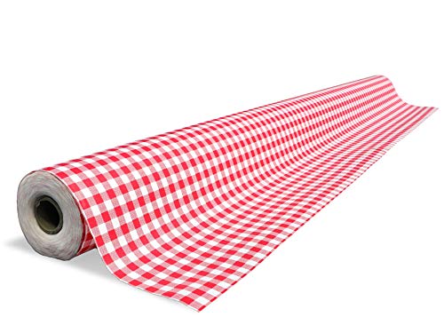Tischdecke Folie auf Rolle - Trend Karo Rot-Weiß Kariert, 1,40m x 15,00m, Wasserabweisender Outdoor Tischbelag für Party und Eventbereich, Bistro, Gastronomie, Oeko Tex Standard 100 zertifiziert Tischdecke Folie auf Rolle - Trend Karo Rot-Weiß Kariert, 1,40m x 15,00m, Wasserabweisender Outdoor Tischbelag für Party und Eventbereich, Bistro, Gastronomie, Oeko Tex Standard 100 zertifiziert von Primaflor - Ideen in Textil