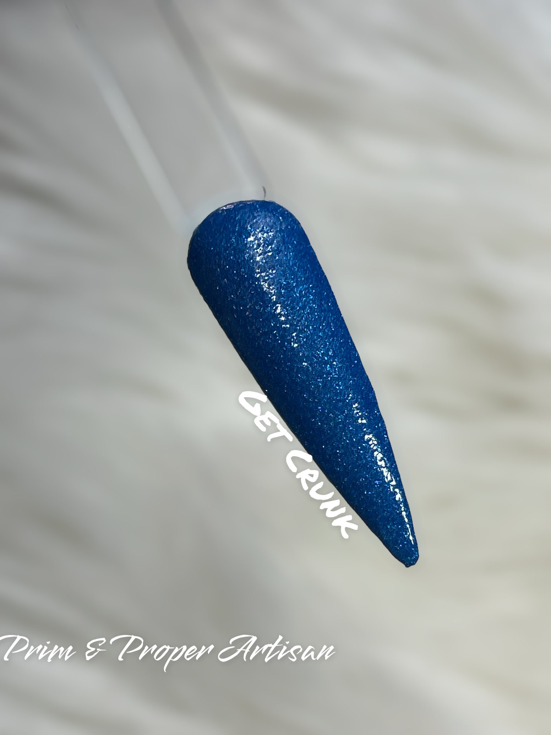 Get Crunk - Neonblau Schimmerndes Dip Powder, Glow & Chrommable von PrimandProperArtisan