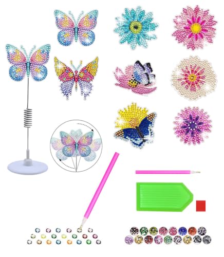 Primasage 8 Stück Diamond Painting Schmetterling und Blumen Diy Basteln Ornaments Zubehör Paket Diy Diamond Schmetterling Deko für die Dekoration von Außen- und Innenbalkonen Primasage 8 Stück Diamond Painting Schmetterling und Blumen Diy Basteln Ornaments Zubehör Paket Diy Diamond Schmetterling Deko für die Dekoration von Außen- und Innenbalkonen von Primasage