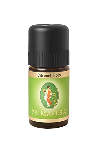 PRIMAVERA Ätherisches Öl Citronella bio 5 ml - Aromaöl, Duftöl, Aromatherapie - erheiternd, erfrischend - vegan von Primavera