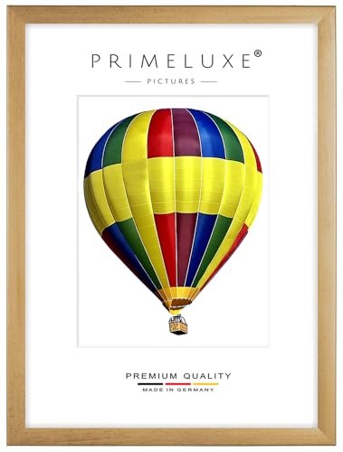 PrimeLuxe Holz Bilderrahmen 100 x 120 cm (Bildmaß) in Gold-gewischt | Farbe und Größe wählbar | Rahmen für Poster | Puzzle | Foto collage | MADE IN GERMANY von PrimeLuxe