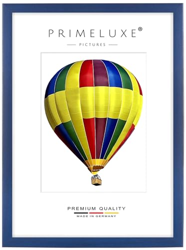 PrimeLuxe Holz Bilderrahmen 80 x 120 cm (Bildmaß) in Dunkel-Blau | Farbe und Größe wählbar | Rahmen für Poster | Puzzle | Foto collage | MADE IN GERMANY von PrimeLuxe