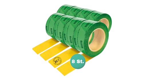 RISTO Dampfbremsband 8 Rollen a 60mm x 25m einseitig selbstklebend - Wasserfestes Klebeband für Dampfsperre, Hochleistungspanzerband, Isolierband, Dampfbremse Klebeband zum Abdichten von Primo-Befestigungstechnik GmbH