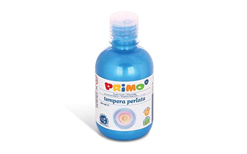 PRIMO Schulmalfarbe, Perl-Bastelfarbe für Kinder, 300ml mit Dosierverschluss (perl cyan) von Primo