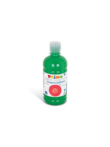 PRIMO Schulmalfarbe / Tempera-Farbe, geeignet für Kinder, mit Dosierverschluss, 500 ml Flasche, versch. Farben (grün) von Primo