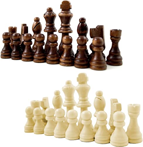 Holz Schachfiguren mit Filzgleiter Königshöhe 90 mm - Staunton Design Schach Holzfiguren mit Filzgleiter Braun Weiß Gr. XL König 90mm Springer handgeschnitzt Holz Schachfiguren mit Filzgleiter Königshöhe 90 mm - Staunton Design Schach Holzfiguren mit Filzgleiter Braun Weiß Gr. XL König 90mm Springer handgeschnitzt von PrimoLiving
