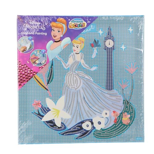 Princess DPC23323 Disney Juego pintura de Diamante XL-Con Marco y Todos los accesorios-Licencia Oficial-Niños +3 años, Multicolor von Princess