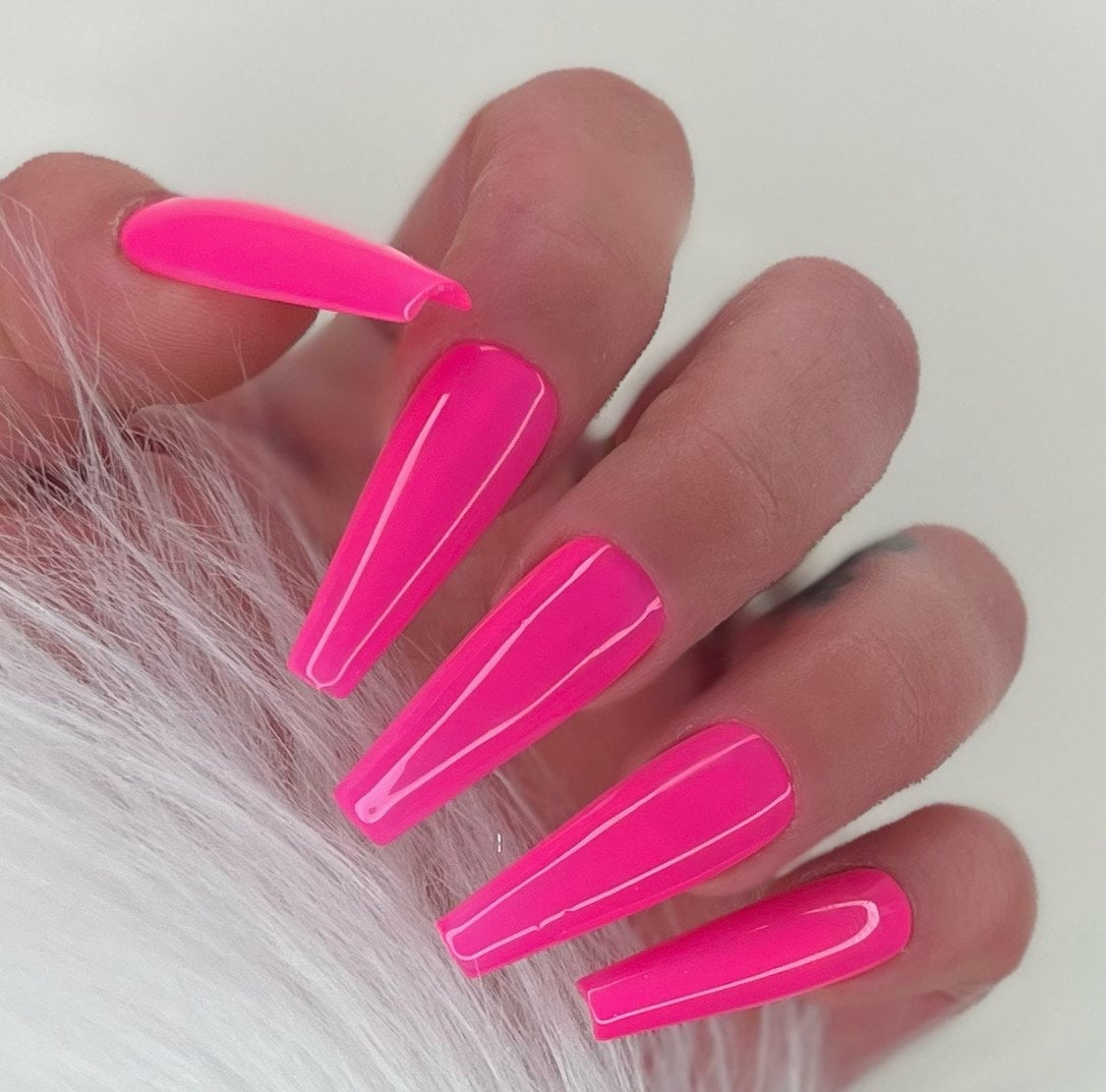 Press On Nails Neon Pink Press On Nails Neon Pink von PrincessNails01