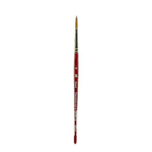Princeton Heritage Goldener Taklon-Pinsel für Aquarell und Acryl, Serie 4050, rund, Synthetisches Stil, Größe 6 Princeton Heritage Goldener Taklon-Pinsel für Aquarell und Acryl, Serie 4050, rund, Synthetisches Stil, Größe 6 von Princeton
