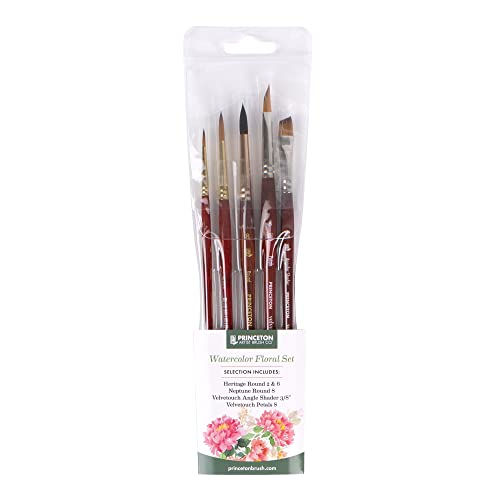 Princeton PFLORALSET1 PFLORALSET1-ud Pinsel, Holz Tierhaar Kunsthaar, Bunt, 5 Pinceles Princeton PFLORALSET1 PFLORALSET1-ud Pinsel, Holz Tierhaar Kunsthaar, Bunt, 5 Pinceles von Princeton
