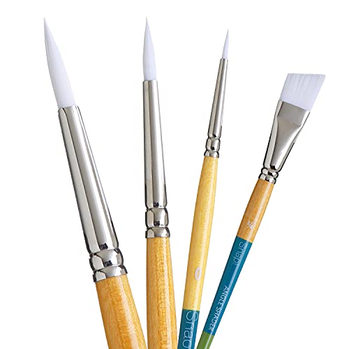 Princeton Snap Synthetisches Pinsel-Set für Acryl und Aquarell, inklusive 4 Pinseln, Weiß Princeton Snap Synthetisches Pinsel-Set für Acryl und Aquarell, inklusive 4 Pinseln, Weiß von Princeton