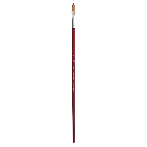 Princeton Velvetouch Filbert-Pinsel, Langer Griff, Größe 8, professionelle Künstlerpinsel für gemischte Medien, Acryl, Öl von Princeton