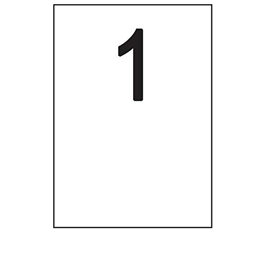 100 Blatt Etiketten Selbstklebend 210,0 x 297,0 mm 100 Stück DIN A4 Absenderetiketten weiß permanent haftend - 1 Stück pro Blatt 100 Blatt Etiketten Selbstklebend 210,0 x 297,0 mm 100 Stück DIN A4 Absenderetiketten weiß permanent haftend - 1 Stück pro Blatt von Print-Klex GmbH & Co.KG