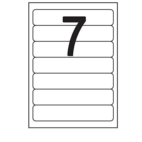 100 Blatt Ordner Etiketten Selbstklebend 192,0 x 38,0 mm 700 Stück DIN A4 Klebeetiketten Weiß permanent haftend - 7 Stück pro Blatt 100 Blatt Ordner Etiketten Selbstklebend 192,0 x 38,0 mm 700 Stück DIN A4 Klebeetiketten Weiß permanent haftend - 7 Stück pro Blatt von Print-Klex GmbH & Co.KG