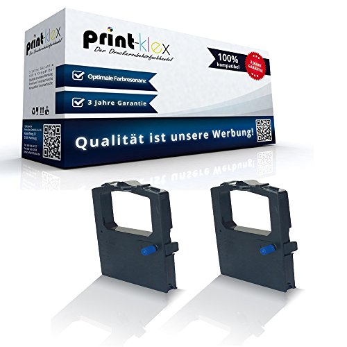 2X Print-Klex Schriftbänder kompatibel für Oki ML 5590 Oki Microline 5500 Series Microline 5520 Microline 5520 eco Microline 5521 Microline 5521 eco Microline 5590 Oki 01126301 Nylon Office Plus Seri von Print-Klex GmbH & Co.KG