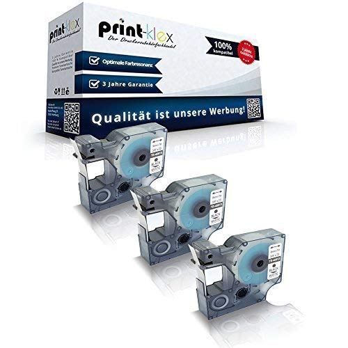 3x Print-Klex Schriftbänder kompatibel für Dymo D1 40913 Labelmanager 280 Labelmanager 300 Labelmanager 350 D Labelmanager 350 S0720980 9 mm x 7 m 9mmx7m BK auf W - Office Line Serie 3x Print-Klex Schriftbänder kompatibel für Dymo D1 40913 Labelmanager 280 Labelmanager 300 Labelmanager 350 D Labelmanager 350 S0720980 9 mm x 7 m 9mmx7m BK auf W - Office Line Serie von Print-Klex GmbH & Co.KG