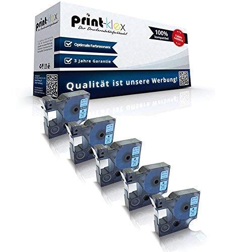 5x Print-Klex Schriftbänder kompatibel für Dymo D1 45016 Labelpoint150 Labelpoint200 Labelpoint250 Labelpoint300 Labelpoint350 S0720540 12mmx7m BK/Blau Druckerband - Series Easy Pro Serie 5x Print-Klex Schriftbänder kompatibel für Dymo D1 45016 Labelpoint150 Labelpoint200 Labelpoint250 Labelpoint300 Labelpoint350 S0720540 12mmx7m BK/Blau Druckerband - Series Easy Pro Serie von Print-Klex GmbH & Co.KG