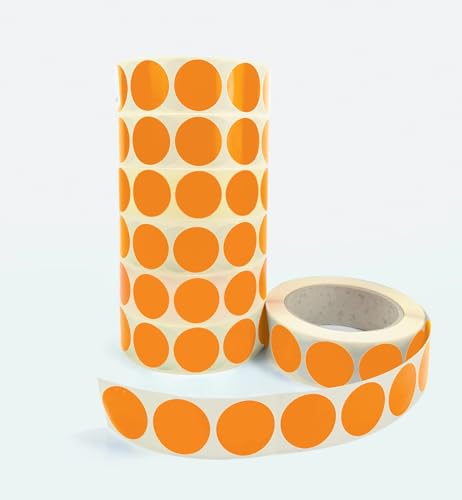 Print&Stick | Bunte Markierungsklebepunkte Ø 20 mm - 1000 Stück - Fluororange von Print&Stick