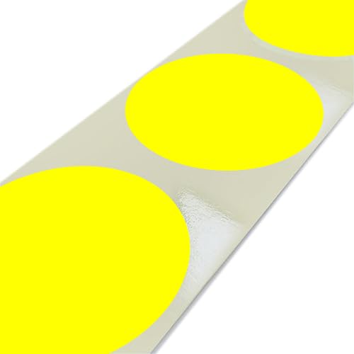 Print&Stick | Bunte Markierungsklebepunkte Ø 30 mm - 1000 Stück - Fluorgelb von Print&Stick