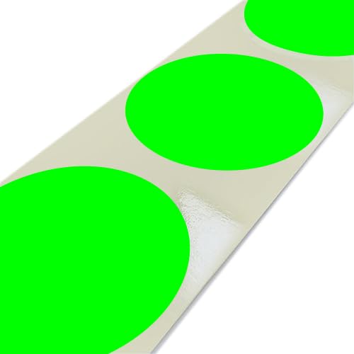 Print&Stick | Bunte Markierungsklebepunkte Ø 30 mm - 1000 Stück - Fluorgrün von Print&Stick