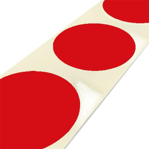 Print&Stick | Bunte Markierungspunkte Klebepunkte 20mm Rot 1000 Etiketten von Print&Stick