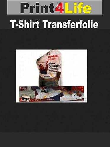 P4L - 15 Blatt A4 T-Shirt Folie Transferfolie Textilfolie Transferpapier klar/transparent von print4life