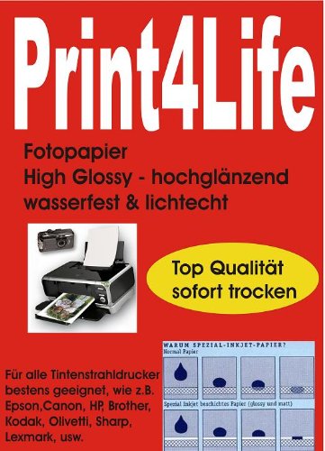 P4L - 400 Blatt Fotopapier 10x15cm 180g/m² Photopapier von Print4Life