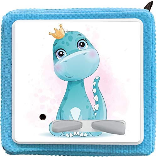 K002 | Schutzcover Schutzfolie für Toniebox selbstklebende passgenaue Folie Motive Zubehör für Kinder Spielzeug Aufkleber Sticker Personalisiert Wunschname (Nr. 3 Prinz Dino, ohne Wunschname) von PrintAttack