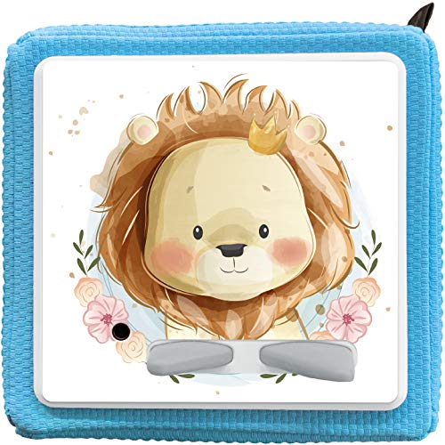 K002 Schutzcover Schutzfolie für Toniebox Selbstklebende passgenaue Folie Motive Zubehör für Kinder Spielzeug Aufkleber Sticker (Nr. 4 Prinz Löwe, ohne Wunschname) von PrintAttack