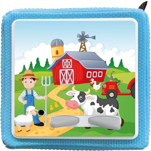 K002 | Schutzcover Schutzfolie für Toniebox selbstklebende passgenaue Folie Motive Zubehör für Kinder Spielzeug Aufkleber Sticker (Nr. 1 Bauernhof) von PrintAttack